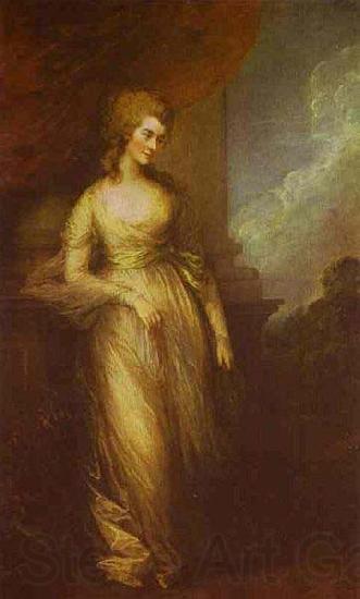 Thomas Gainsborough Portrait of Georgiana, Duchess of Devonshire Norge oil painting art